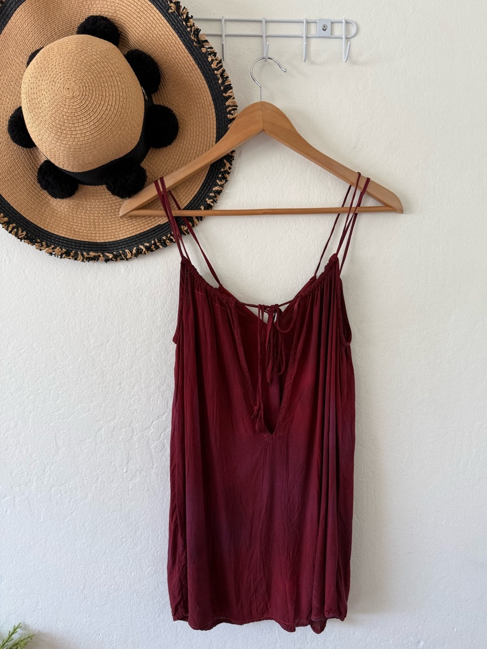 Acacia Swimwear Red Tie Dye Strappy Tank Top Cami XS Beachy Vacation - Picture 9 of 15